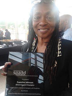 Direct Support Professional Francine Johnson was recognized as the 2014 Direct Support Champion of the Year - photo1